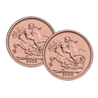 2025 Last Of The Rose Gold Sovereign - 2 coins