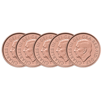 2025 Last The Rose Gold Sovereign - 5 Coins