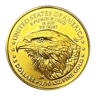 American 2023 1/10 Oz $5 Gold Eagle USA