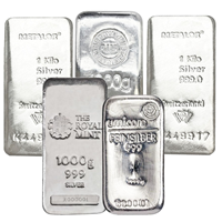 1 Kg Silver Bar - 5 Bar Bundle 