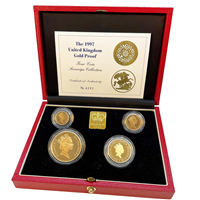 Proof 1997 Gold Sovereign 4 Box Set