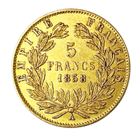 5 French Francs Gold Coin