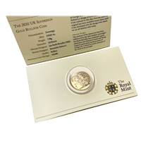 Carded Gold Bullion Sovereign 2010