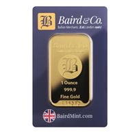 Certified 1 Oz Gold Bar Baird London