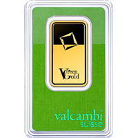 Certified 1 Oz Gold Bar Valcambi Green