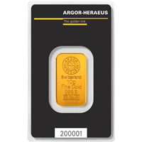 Certified 10g Gold Bar Argor-Heraeus Kinebar