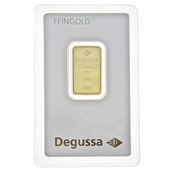 Certified 10g Gold Bar Degussa