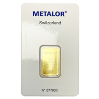 Certified 10g Gold Bar Metalor