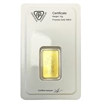 Certified 10g Gold Bar Metalor