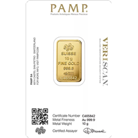 Certified 10g Gold Bar PAMP Suisse