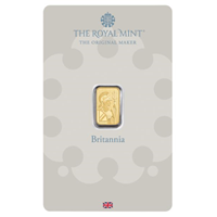 Certified 1g Gold Britannia Bar