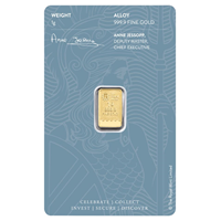 Certified 1g Gold Britannia Bar