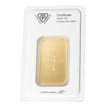 Certified 20g Gold Bar Metalor