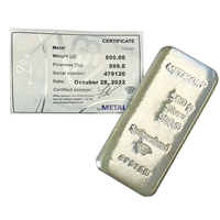 Certified 500g Silver Bar Metalor