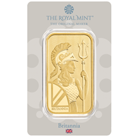 Certified 50g Gold Bar Royal Mint Britannia