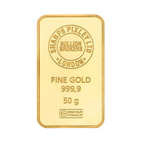 Certified 50g Gold Bar Sharps Pixley