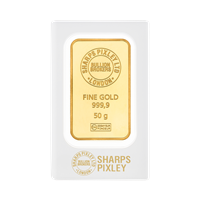 Certified 50g Gold Bar Sharps Pixley