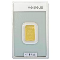 Certified 5g Gold Bar Argor- Heraeus