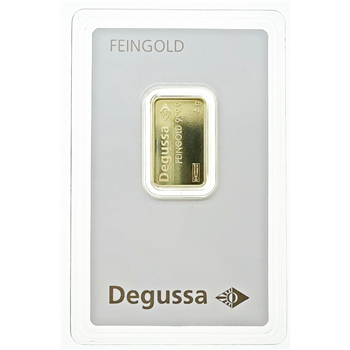 Certified 5g Gold Bar Degussa