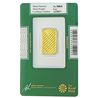 Certified 5g Gold Bar Royal Mint Refinery 