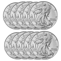 2025 Silver American Eagle 1 Oz - 10 Coin Deal 