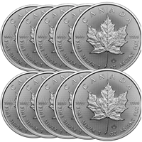 2025 Silver Maple 1 Oz  - 10 coin deal