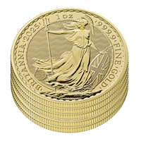 2025 Gold Britannia 1 Oz  - 5 Coin Bundle