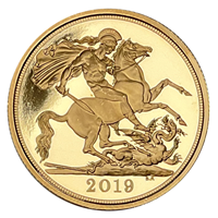 Gold 2 Pound Double Sovereign Loose Proof 