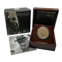 Gold £5 - Sir Winston Churchill 50th Anniversary