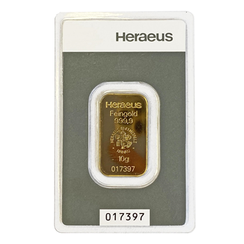 Certified 10g Gold Bar Argor-Heraeus