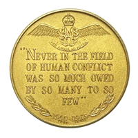 Gold Battle Of Britain 25th Anniversary Medal