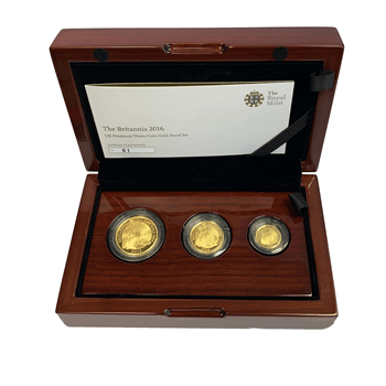 Gold Britannia 3 Coin Box Set