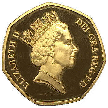 Gold Fifty Pence Commemorative