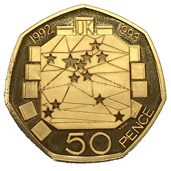 Gold Fifty Pence Commemorative