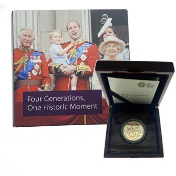 Proof 2018 UK £5 - Four Generations of Royalty 