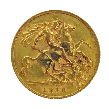 Gold Half Sovereign - Edward VII 1910 London