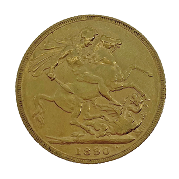 Gold Half Sovereign - Victoria Jubilee 1890 London