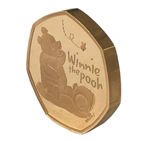 Gold Piedfort 50 Pence Winnie the Pooh