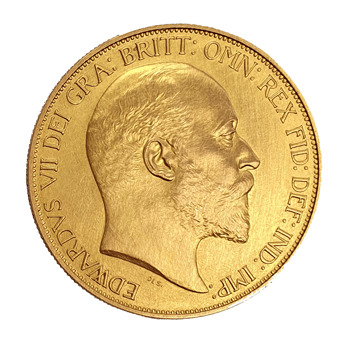 Gold Quintuple Sovereign 1902