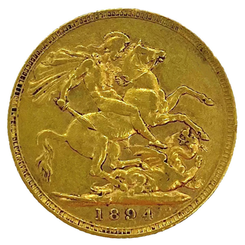 Gold Sovereign -  Victoria Old Head 1894 - M