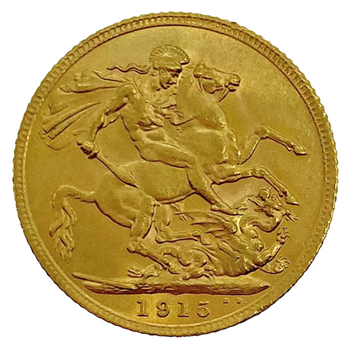 Gold Sovereign - George V- 1915 - London