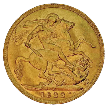 Gold Sovereign - George V- 1922 - Perth