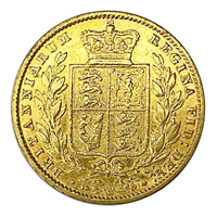 Gold Sovereign - Shieldback-1859-L