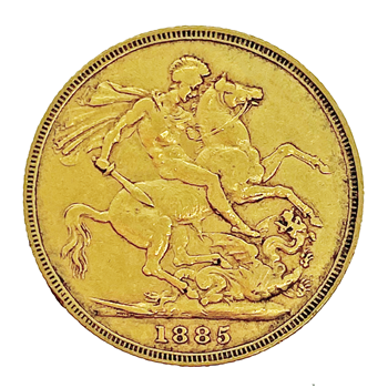 Gold Sovereign - Victoria Young Head 1885