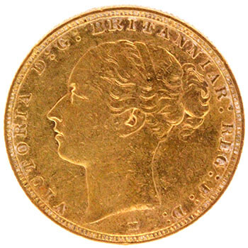 Gold Sovereign - Victoria Young Head 1886