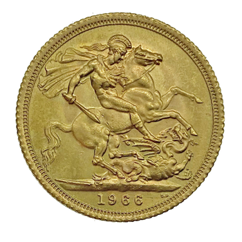 Gold Sovereign Elizabeth II Pre-Decimal 1966