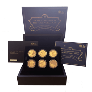 Gold Sovereign Five Pound Proof Set - 6 Coin