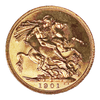 Gold Sovereign -  Victoria Old Head 1901 London