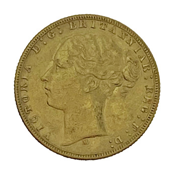 Gold Sovereign -Victoria Young Head 1876 Melbourne