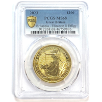 Graded PCGS MS68 2023 1Oz Gold Britannia 